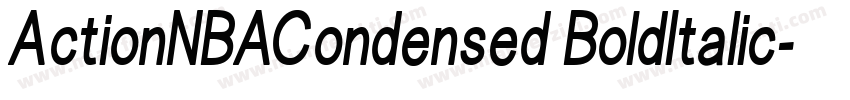ActionNBACondensed BoldItalic字体转换